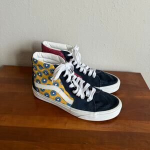 Vans Sk8-Hi Tie Print Mix Lace Up High Top Sneaker Men 7.5 Women 9 Suede Leather